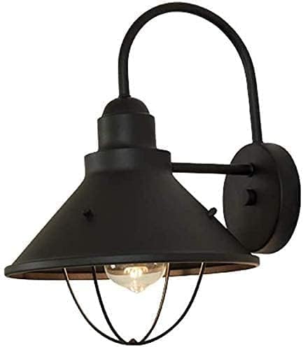 American E27 Outdoor Loft Retro Wall Lamp Cafe Decoration Wrought Iron Single Head Outdoor Corridor Aisle Glass Waterproof Wall Sconce Balcony Garden Patio Villa Wall Light (Size : One Size)