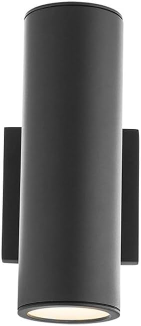 WAC Lighting, Cylinder LED Double Up and Down Indoor or Outdoor Wall Light 3000K in Black
