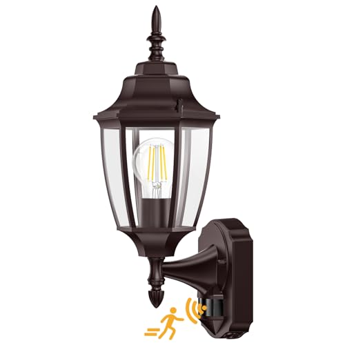Lamomo Motion Sensor Outdoor Wall Lights, Porch Lighting Lamp, Bronze