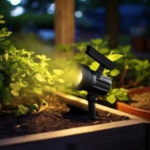 SEDLAV Solar Outdoor Lights Waterproof - Solar Powered Black Metal Color Lock LED Spotlight - Motion Sensor Outdoor | Lumora