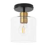 Black Brass Semi Flush Mount Ceiling Light,1 Pack Ceiling Light Fixture