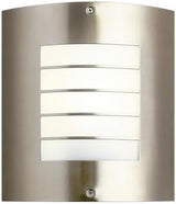 Kichler Newport 10.25" 1 Light Outdoor Wall Light with White Acrylic Diffuser in Brushed Nickel | Lumora