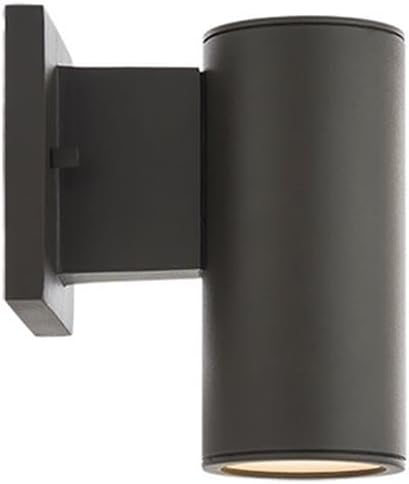 WAC Lighting, Cylinder LED Single Up or Down Indoor or Outdoor Wall Light 3000K in Bronze