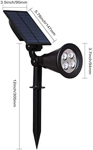 led Solar Landscape Lights,Waterproof Outdoor Solar Spotlight 2-in-1 Multi Use Outdoor Wall Lights, Decorative | Lumora
