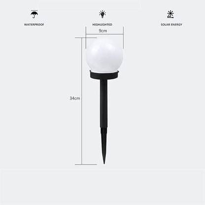 Solar Pathway Lights Outdoor, 3 Pack Solar White Globe Garden Lights, Waterproof Walkway Lighting Outdoor Garden Landscape Lawn Lanterns, Patio Yard Pathway Driveway Lights