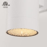 mirrea 14" Modern Outdoor Porch Light in 2 Lights, Matte White, 2 Pack