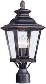 Maxim Knoxville-Three Light Outdoor Post Lantern in Early American Style-9 Inches Wide by 19.5 inches high | Lumora