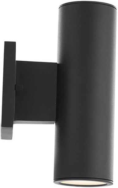 WAC Lighting, Cylinder LED Double Up and Down Indoor or Outdoor Wall Light 3000K in Black