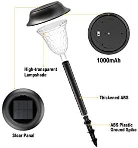 Solar Pathway Lights 8 Pack, LED Solar Path Lights Outdoor, Solar Lights Outdoor 3 Light Modes IP66 Waterproof, Solar Powered Garden Lights for Walkway Yard Backyard Lawn Landscape Decorative