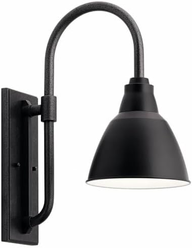 Kichler 49836BK Restoration One Light Outdoor Wall Mount from Pellinord Collection in Black Finish | Lumora