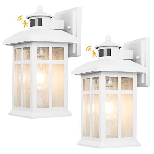 2 Packs Motion Sensor Outdoor Lights, Outside Light Fixtures for House