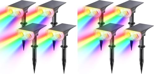 Linkind Halloween Solar Lights Outdoor Spotlight Waterproof RGB 8 Pack