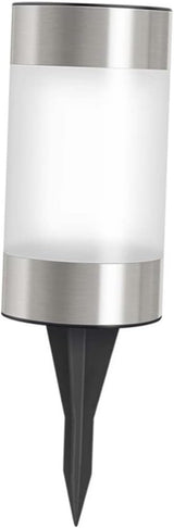 1Pc Solar Power Mini Landscape Lawn Lamp LED Garden Light for Walkway Patio Cylindrical Design Black Silver Outdoor | Lumora