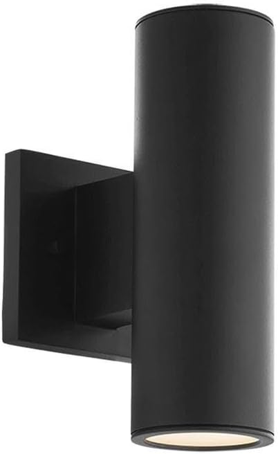 WAC Lighting, Cylinder LED Double Up and Down Indoor or Outdoor Wall Light 3000K in Black