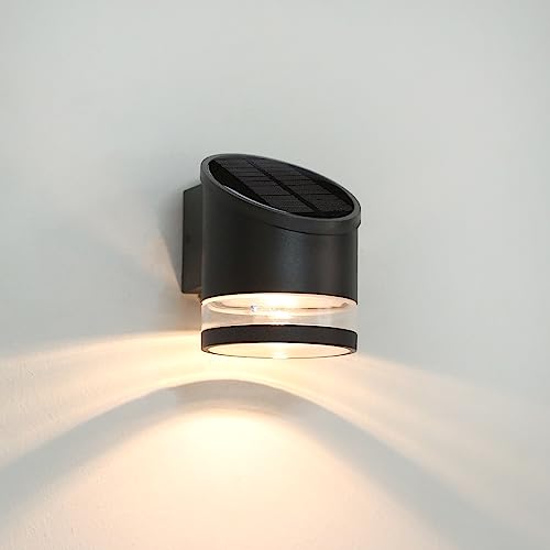 Solar Wall Light Outdoor Dusk to Dawn Aluminum LED Wall Sconce