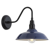 10in Outdoor Barn Light Gooseneck Outdoor Light Fixture, Midnight Blue Exterior Farmhouse Lights, Goose Neck Porch Wall Lighting Sconce for House, Garage, Doorway