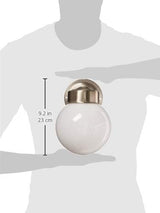 Nuvo SF76/705 Porch Wall Fixture with Globe, Brushed Nickel, Polished Brass | Lumora
