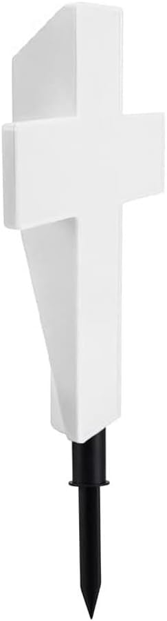 Uonlytech Solar Cross Garden Light, Cross Shaped Memorial s Cemetery Decorations for Grave Outdoor, Remembrance Halloween Decor