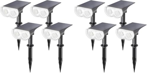 Linkind Solar Lights Outdoor Waterproof Landscape Spotlight Daylight 8 Pack