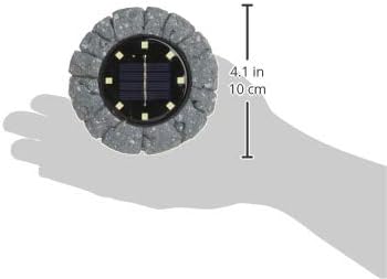 Bell+Howell Disk Lights Solar Ground Lights Stone Dark Gray -Upgraded Wireless Solar Garden - Outdoor Path Light | Lumora