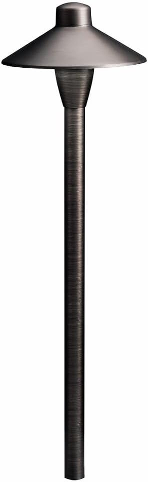 Kichler 1-Light Outdoor Path Light in Centennial Brass, Outdoor Landscape Lighting Fixture for Pathway, Garden and | Lumora