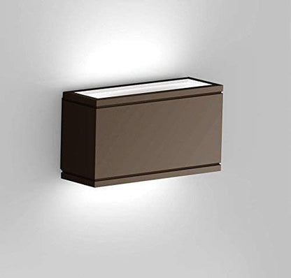 WAC Lighting WS-W2510-BZ Rubix LED Outdoor Rectangular Up and Down Wall Light Fixture, One Size, White/Bronze