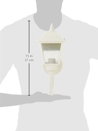 Trans Globe Lighting 4005 WH Traditional One Wall Lantern Outdoor-Post-Lights, 14-Inch, White