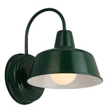 Design House Mason Outdoor Wall Light, 8", Forest Green