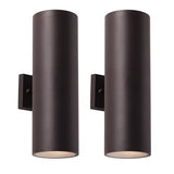 mirrea 18" Modern Outdoor Porch Light 2 Lights, Oil Rubbed Bronze, 2 Pack