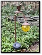 Ultimate Innovations Solar Metal & Glass Ball Pathway Lights (Yellow)