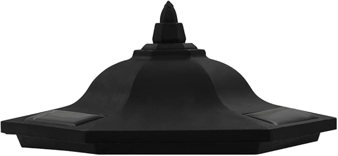 Solar Lights Outdoor, 6 Pack Black Polypropylene Spherical LED Lamps, Weatherproof Garden Pathway Patio Decor, Automatic Dusk-to-Dawn Operation