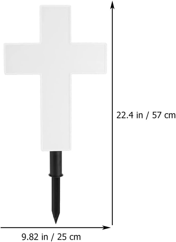 Uonlytech Solar Cross Garden Light, Cross Shaped Memorial s Cemetery Decorations for Grave Outdoor, Remembrance Halloween Decor