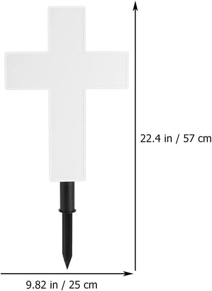 Uonlytech Solar Cross Garden Light, Cross Shaped Memorial s Cemetery Decorations for Grave Outdoor, Remembrance Halloween Decor