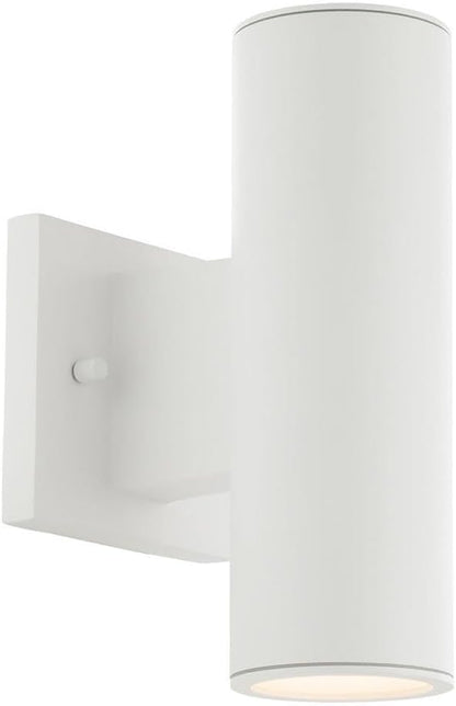 WAC Lighting, Cylinder LED Double Up and Down Indoor or Outdoor Wall Light 3000K in White
