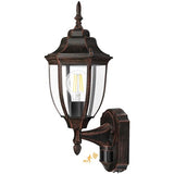 Lamomo Motion Sensor Outdoor Wall Lights Porch Lamp, Black and Bronze