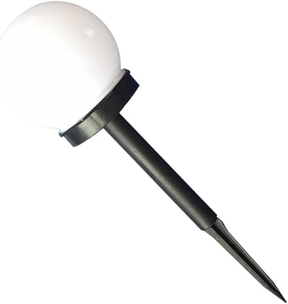 4pcs Solar Garden Light White Ball Shaped Solar Pathway Lights for Outdoor Use Easy to Install Lawn Lamps with Warm for Driveway Patio and Landscape