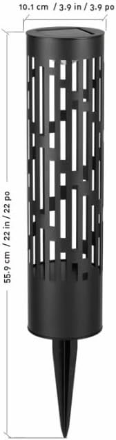 Solar Rotating LED Bollard Landscape Lights - 4 Pack - 50 Lumen Architectural Walkway Lighting - Auto On/Off Outdoor Solar Path Lights - Weather Resistant Modern Design for Driveways & Gardens