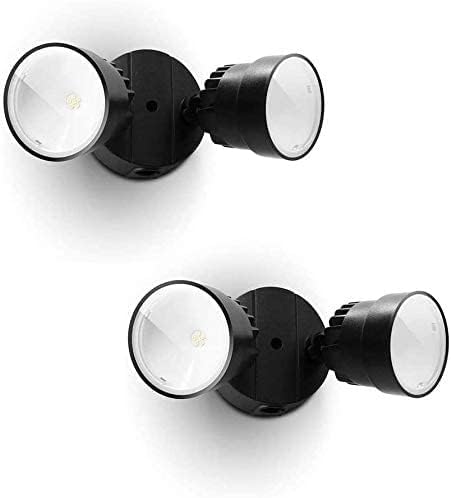 LUTEC 2 Packs P6221B 2000 Lumen 18 Watt 28 LED Dual-Head Flood Light Outdoor, Waterproof Exterior Security Wall | Lumora