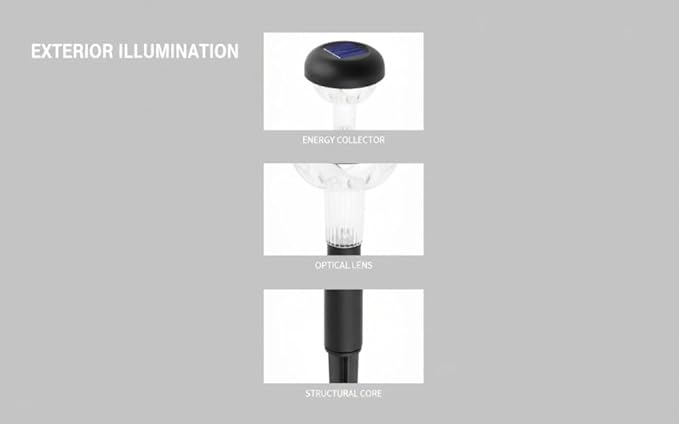 4 Pack Solar Pathway Lights, Star Pattern, Outdoor Waterproof Landscape Lights, White Light, Auto On/Off