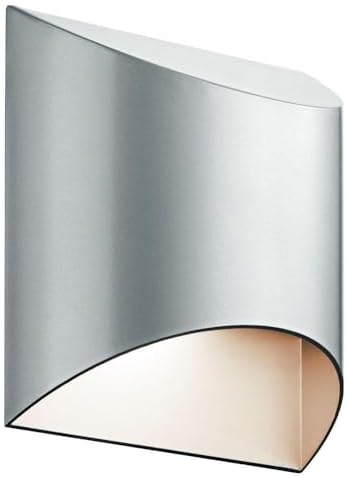 Kichler Wesley 7.5" LED Outdoor 1 Light Wall Light in Platinum