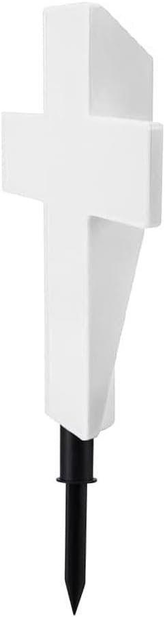 Uonlytech Solar Cross Garden Light, Cross Shaped Memorial s Cemetery Decorations for Grave Outdoor, Remembrance Halloween Decor
