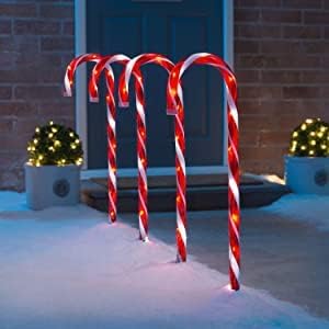 12PCS Replacement Stakes for Christmas Candy Cane Lights Outdoor, Plastic Candy Cane Pathway Markers Lights Spike | Lumora