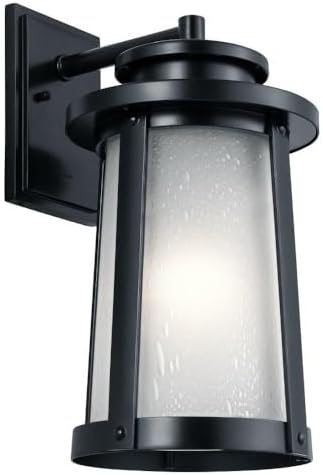 Kichler 49919BK Transitional One Light Outdoor Wall Mount from Harbor Bay Collection in Black Finish | Lumora