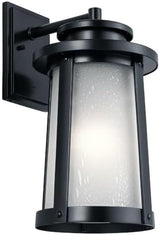 Kichler 49919BK Transitional One Light Outdoor Wall Mount from Harbor Bay Collection in Black Finish | Lumora