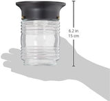 Boston Harbor HV-66919-BK3L Porch Light Jelly Jar, Black - Outdoor Wall Light | Lumora