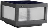 12" Black Solar Powered LED Post Cap Light, Modern Outdoor LED Fence Light for Pathways, Decks, and Patios (1-Pack) | Lumora