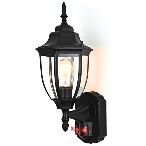 Porch Lights Outdoor Motion Sensor Wall Sconce Anti-Rust Aluminum, Exterior Outdoor Wall Lights Dusk to Dawn Porch Light Fixture Wall Mount for House Outside Patio