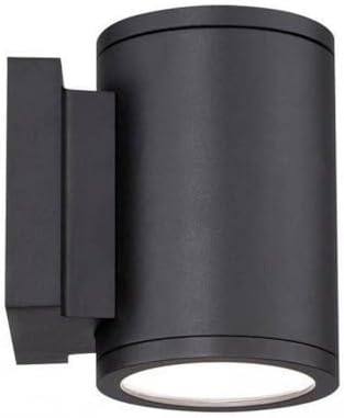 WAC Lighting WS-W2605-BK Tube LED Outdoor Wall Light Fixture, Dark Sky Friendly Single Light, 3000K, Black