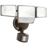 85W 10000LM Motion Sensor Outdoor Lights, 4-Head Super Bright LED Security Light, 5000K Daylight, IP65 Waterproof Hardwired Motion Detector Flood Lights Outdoor for Garage, Yard (Brown)