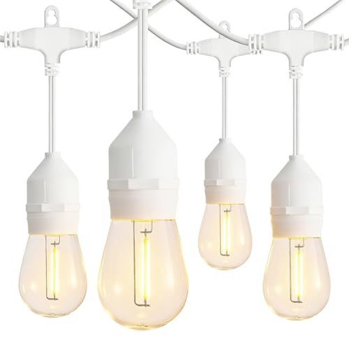 Banord Outdoor String Lights 105FT, S14 Waterproof Patio Lighting, White